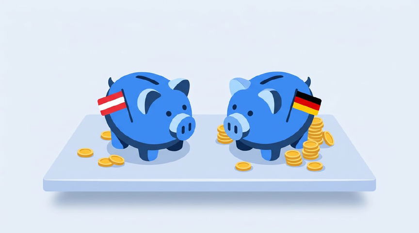 Sparzinsen-Lücke: Warum österreichische Sparer weniger Tagesgeldzinsen bekommen als deutsche